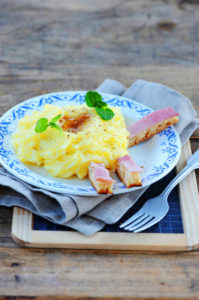 Purée de mon enfance et mouillettes au jambon - Chef Laurent Bacquer ©F.Schmitt/Germicopa