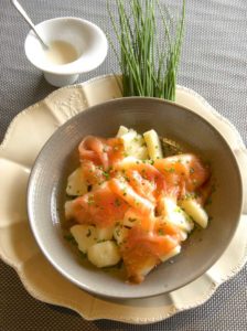 Salade de Princesse Amandine® au saumon - Chef Jean-François Sicallac ©B.Galeron/Germicopa